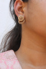Shell AD 3 in 1 Front Back Earrings