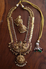 Statement Lakshmi Peacock Coin Set