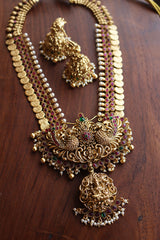 Statement Lakshmi Peacock Coin Set