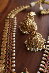 Statement Lakshmi Peacock Coin Set