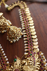 Statement Lakshmi Peacock Coin Set