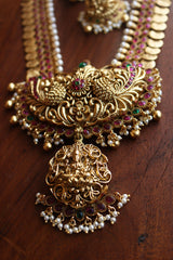 Statement Lakshmi Peacock Coin Set