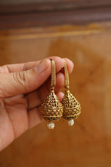 Green Hive Hook Jhumkas