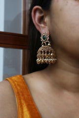 Oval Tear Drop Jhumkas