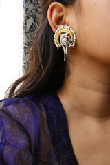 Chaand Peacock Studs