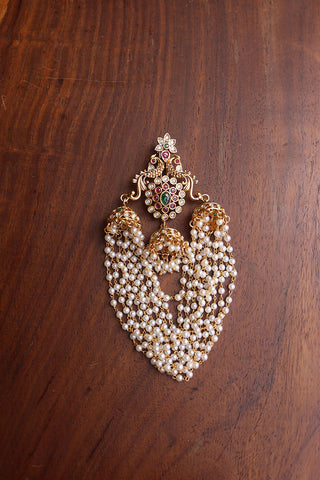 Kundan Peacock Pearls Hair Jada