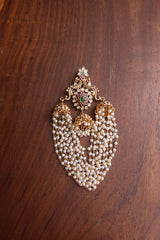 Kundan Peacock Pearls Hair Jada