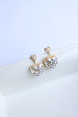 Bejewelled AD Heart Earrings