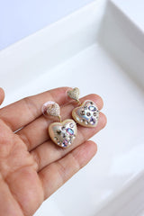 Bejewelled AD Heart Earrings