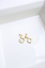 Pearl Little Stone Dangles