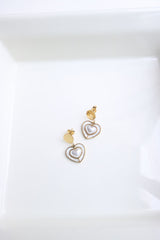 Heart Pearl Earrings