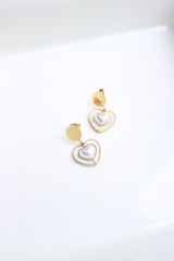 Heart Pearl Earrings