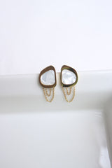 Pearl Chain Dangler Earrings