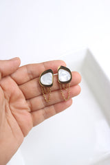 Pearl Chain Dangler Earrings