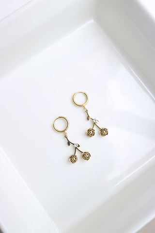 Rosette Drop Earrings