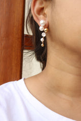 Pearl Zig Zag Earrings