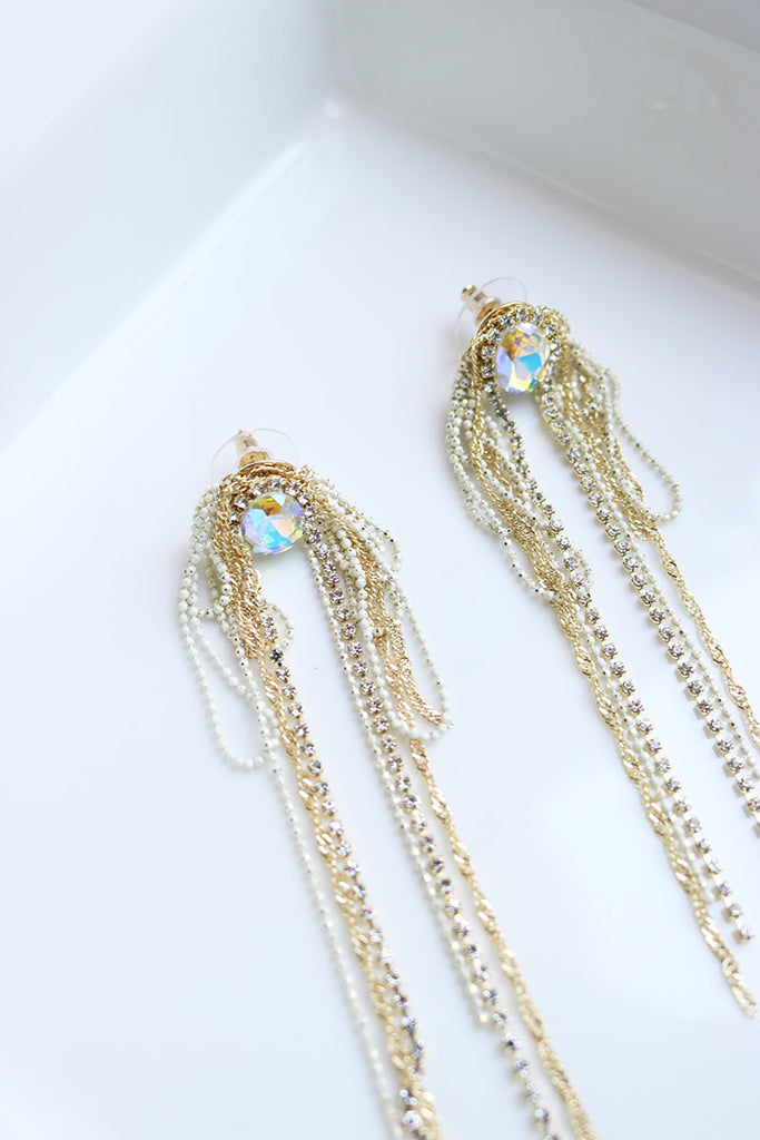Araha Rose Gold Plated Long Star Shapped Designer AD Earrings – Araha  Jewellery