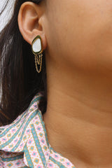 Pearl Chain Dangler Earrings
