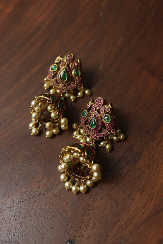 AD Peacock Jhumkas