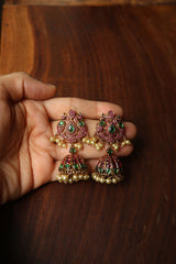 AD Peacock Jhumkas