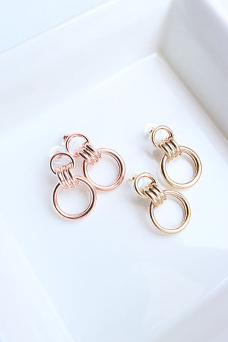 Up Down Circle Earrings