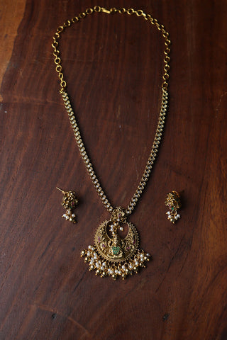 AD Lakshmi Pendant Set