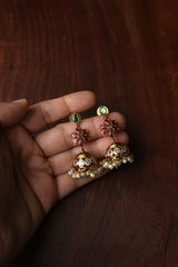 Light Weight Flower Jhumkas