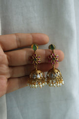 Light Weight Flower Jhumkas