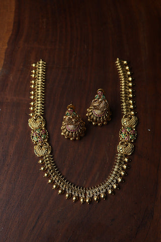 Peacock Dots Necklace Set