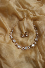 Classic Polki Tri Flower Necklace