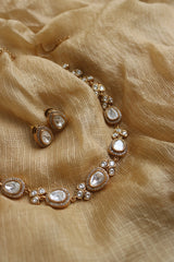 Classic Polki Tri Flower Necklace