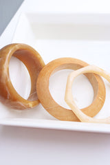 Set of 3 Light Wood Acrylic Bangles