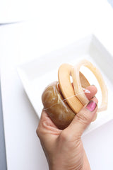 Set of 3 Light Wood Acrylic Bangles