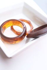 Set of 3 Classic Wood Acrylic Bangles