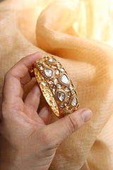 Intricate AD Polki Flower Single Kada