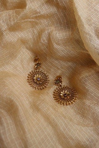 Small Spokes Flower Earrings