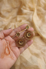 Small Spokes Flower Earrings