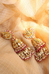 Kundan Chaand Pearl Jhumkas
