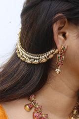 Antique Leaves Ear Chain