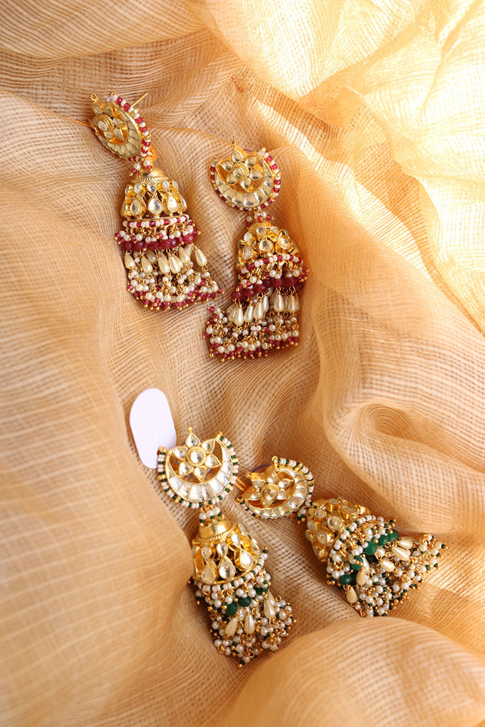 Pearl jhumkas deals