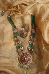 Peacock Kundan Motifs Set Long