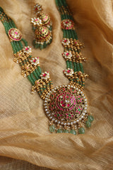Peacock Kundan Motifs Set Long