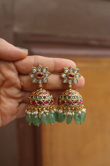 Peacock Kundan Motifs Set Long
