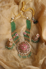 Peacock Kundan Motifs Set short
