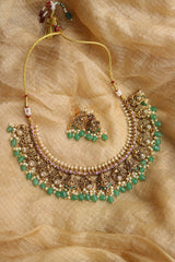 Antique Lakshmi Close Neck Set