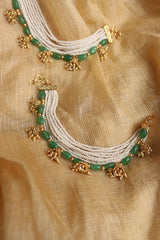 Pearl Jhumkis Ear Chain