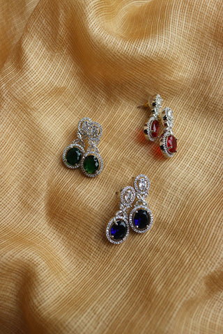 AD Oval Drop Earrings