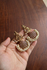 Cluster Pearls Lakshmi Haathi Chaandbalis