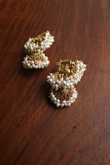 Cluster Pearls Haathi Jhumkas