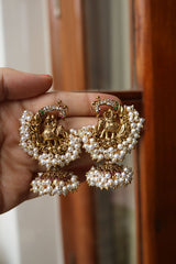 Cluster Pearls Haathi Jhumkas
